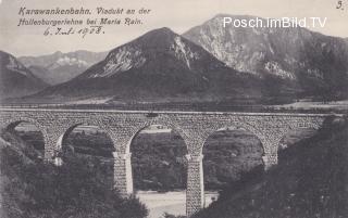 Karawankenbahn, Viadukt an der Hollenburgerlehne  - Oesterreich - alte historische Fotos Ansichten Bilder Aufnahmen Ansichtskarten 