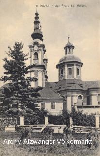 Villach Perau, Heiligenkreuz Kirche  - Villach-St. Agathen und Perau - alte historische Fotos Ansichten Bilder Aufnahmen Ansichtskarten 
