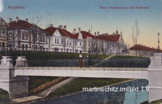 Klagenfurt, Obere Villacherstrasse mit Rizzibrück - alte historische Fotos Ansichten Bilder Aufnahmen Ansichtskarten 
