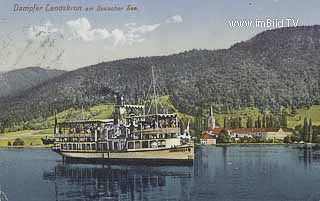 Dampfer Landskron vor Ossiach - Ossiach - alte historische Fotos Ansichten Bilder Aufnahmen Ansichtskarten 
