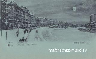 Wien, Franz Josefs - Kai - Mondscheinkarte - Wien - alte historische Fotos Ansichten Bilder Aufnahmen Ansichtskarten 