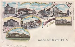 8 Bild Litho Karte - Floridsdorf  - Wien,Floridsdorf - alte historische Fotos Ansichten Bilder Aufnahmen Ansichtskarten 