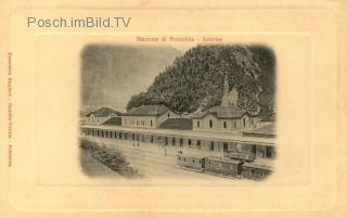 Pontebbana, Bahnhof Pontebba - Prägekarte - Udine - alte historische Fotos Ansichten Bilder Aufnahmen Ansichtskarten 