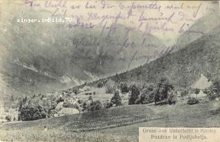Unterloibl Pozdrav iz Podljubela - Klagenfurt Land - alte historische Fotos Ansichten Bilder Aufnahmen Ansichtskarten 