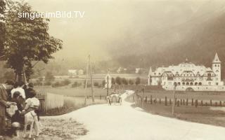 Unterbergen Alpenfahrt vor dem Karawankenhof - Klagenfurt Land - alte historische Fotos Ansichten Bilder Aufnahmen Ansichtskarten 