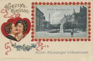 Villach Hans Gasser Patz - Europa - alte historische Fotos Ansichten Bilder Aufnahmen Ansichtskarten 