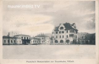 Pauschas Restauration zur Staatsbahn - Villach(Stadt) - alte historische Fotos Ansichten Bilder Aufnahmen Ansichtskarten 