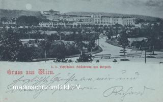 Mondscheinkarte, K.K. Lustschloss Schönbrunn - Wien 13.,Hietzing - alte historische Fotos Ansichten Bilder Aufnahmen Ansichtskarten 