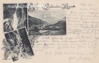 3 Bild Litho Karte - Liechtenstein Klamm - Salzburg - alte historische Fotos Ansichten Bilder Aufnahmen Ansichtskarten 