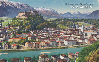 Salzburg vom Kapuzinerberg - Salzburg - alte historische Fotos Ansichten Bilder Aufnahmen Ansichtskarten 