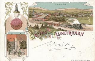 Bahnhof in Feldkirchen - Feldkirchen - alte historische Fotos Ansichten Bilder Aufnahmen Ansichtskarten 