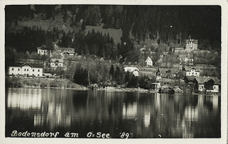 Bodensdorf vom See mit Bahnhof - Feldkirchen - alte historische Fotos Ansichten Bilder Aufnahmen Ansichtskarten 