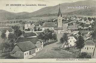 Schmiedmörtl Gasthof u. Fleischerei - St. Georgen im Lavanttal - alte historische Fotos Ansichten Bilder Aufnahmen Ansichtskarten 