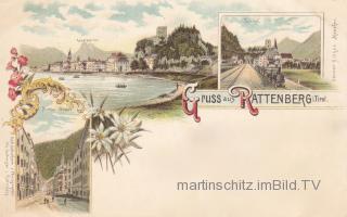 3 Bild Litho - Rattenberg - Kufstein - alte historische Fotos Ansichten Bilder Aufnahmen Ansichtskarten 