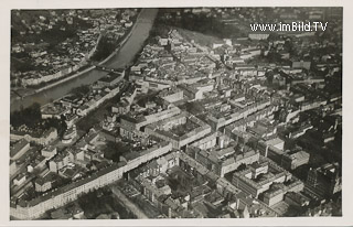 Innsbruck - Luftbildaufnahme - Tirol - alte historische Fotos Ansichten Bilder Aufnahmen Ansichtskarten 