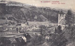 St. Leonhard im Lavanttal, Ortsansicht - Bad St. Leonhard im Lavanttal - alte historische Fotos Ansichten Bilder Aufnahmen Ansichtskarten 