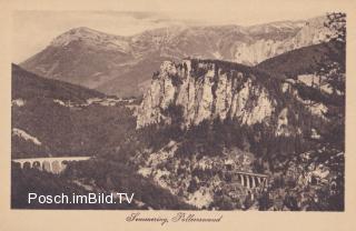 Semmeringbahn, Pollerosswand - Niederösterreich - alte historische Fotos Ansichten Bilder Aufnahmen Ansichtskarten 