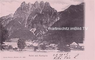 Raibl mit Fünfspitz - Cave del Predil - Raibl - alte historische Fotos Ansichten Bilder Aufnahmen Ansichtskarten 