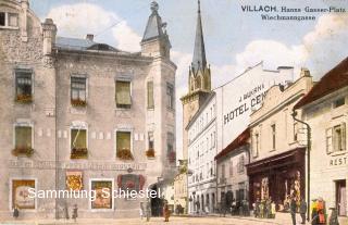 Das Hotel Zentral, um 1911 - Villach - alte historische Fotos Ansichten Bilder Aufnahmen Ansichtskarten 