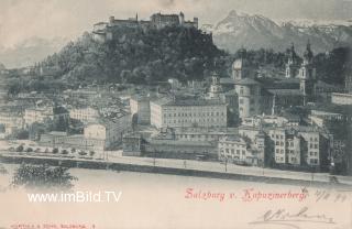 Salzburg und Kapuzinerberg - Salzburg - alte historische Fotos Ansichten Bilder Aufnahmen Ansichtskarten 