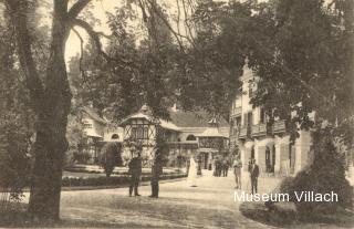 Der Walterhof und das Kurhaus von 1899 - Villach-Warmbad-Judendorf - alte historische Fotos Ansichten Bilder Aufnahmen Ansichtskarten 