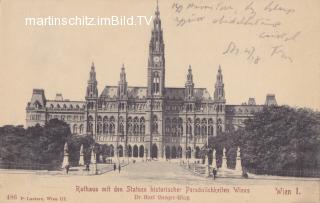 Wien, Rathaus - Wien - alte historische Fotos Ansichten Bilder Aufnahmen Ansichtskarten 