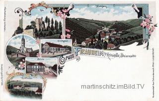 6 Bild Litho Karte -  Frauheim bei Kranichfeld  - Slowenien - alte historische Fotos Ansichten Bilder Aufnahmen Ansichtskarten 