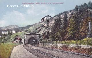 Arlbergbahn, Arlbergtunnel Ostportal - St. Anton am Arlberg - alte historische Fotos Ansichten Bilder Aufnahmen Ansichtskarten 