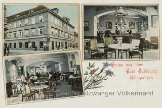 3 Bild Litho Karte Klagenfurt - Cafe Schiberth  - Kärnten - alte historische Fotos Ansichten Bilder Aufnahmen Ansichtskarten 
