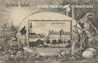 Klagenfurt Osterkarte - alte historische Fotos Ansichten Bilder Aufnahmen Ansichtskarten 