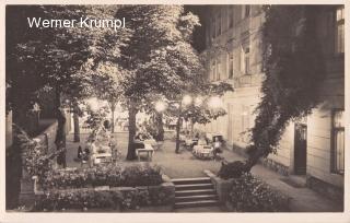 193? - Villach, Gastgarten Hotel Post - alte historische Fotos Ansichten Bilder Aufnahmen Ansichtskarten 