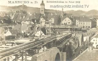 Marburg a.d.D., Reichsbrückenbau - Slowenien - alte historische Fotos Ansichten Bilder Aufnahmen Ansichtskarten 