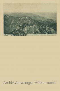 Blick vom Dobratsch gegen die Tauernkette  - Villach Land - alte historische Fotos Ansichten Bilder Aufnahmen Ansichtskarten 