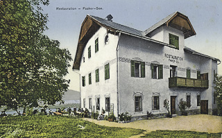 Restauration Oberaichwald am Faakersee - Villach Land - alte historische Fotos Ansichten Bilder Aufnahmen Ansichtskarten 