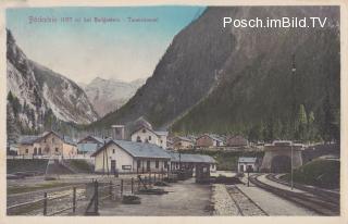 Tauernbahn Nordrampe, Böckstein mit Tunnelportal - Oesterreich - alte historische Fotos Ansichten Bilder Aufnahmen Ansichtskarten 