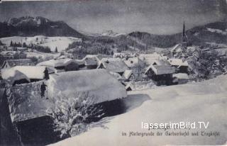 Hermagor im Winter - verschickt nach UK - alte historische Fotos Ansichten Bilder Aufnahmen Ansichtskarten 