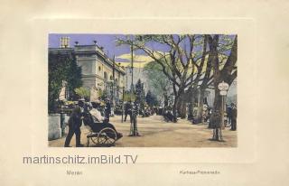 Meran, Kurhaus-Promenade - Prägekarte - Italien - alte historische Fotos Ansichten Bilder Aufnahmen Ansichtskarten 
