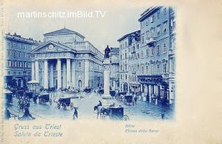 Triest, Börse - Italien - alte historische Fotos Ansichten Bilder Aufnahmen Ansichtskarten 