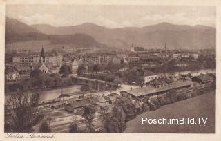Leoben, Bahnhof - Steiermark - alte historische Fotos Ansichten Bilder Aufnahmen Ansichtskarten 