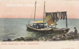 Grado, Barche Peschereccie, Fischerbarken - Italien - alte historische Fotos Ansichten Bilder Aufnahmen Ansichtskarten 