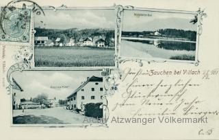 Zauchen bei Villach mit Gasthaus Huber  - Zauchen - alte historische Fotos Ansichten Bilder Aufnahmen Ansichtskarten 