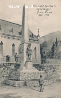 Hermagor mit Kirch und Denkmal - Hermagor - alte historische Fotos Ansichten Bilder Aufnahmen Ansichtskarten 
