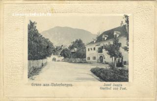 Unterbergen Josef Janz`s Gasthof zur Post - Klagenfurt Land - alte historische Fotos Ansichten Bilder Aufnahmen Ansichtskarten 