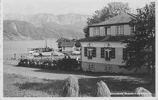 Strandcafe, Nussdorf am Attersee - Oberösterreich - alte historische Fotos Ansichten Bilder Aufnahmen Ansichtskarten 