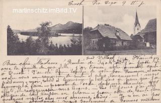 Faak am See, Zweibildkarte - Faak am See - alte historische Fotos Ansichten Bilder Aufnahmen Ansichtskarten 