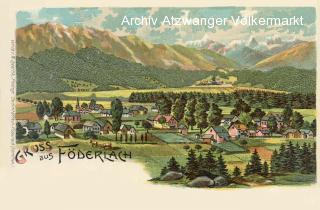 Föderlach Ortsansicht - Wernberg - alte historische Fotos Ansichten Bilder Aufnahmen Ansichtskarten 