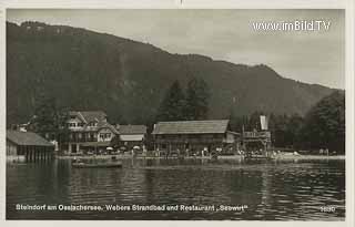 Webers Strandbad und Restaurant Seewirt - Feldkirchen - alte historische Fotos Ansichten Bilder Aufnahmen Ansichtskarten 