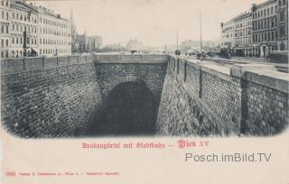 Wien, Neubaugürtel mit Stadtbahn Tunnel  - Wien - alte historische Fotos Ansichten Bilder Aufnahmen Ansichtskarten 