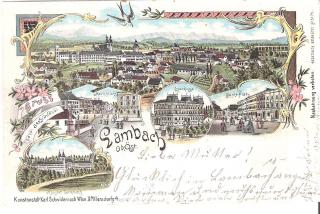 Gruss aus Lambach - Wels-Land - alte historische Fotos Ansichten Bilder Aufnahmen Ansichtskarten 