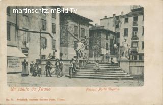 Piran, Piazza Porto Duomo - Slowenien - alte historische Fotos Ansichten Bilder Aufnahmen Ansichtskarten 